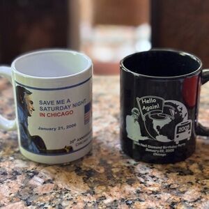 Collectible Neil Diamond Chicago Birthday Party Coffee Mugs - Set of 2 2005/2006